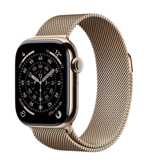 Apple Watch Series 11 GPS+Cell 42mm Gold Titanium Case with Milanese Loop - image 1