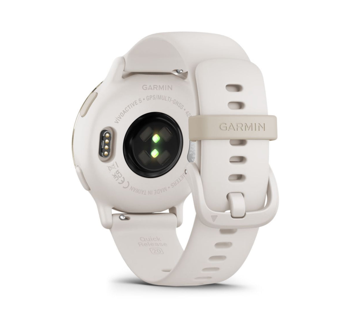Garmin Vivoactive 5 - Cream Gold Aluminium Bezel with Ivory case and Silicone Band - image 2
