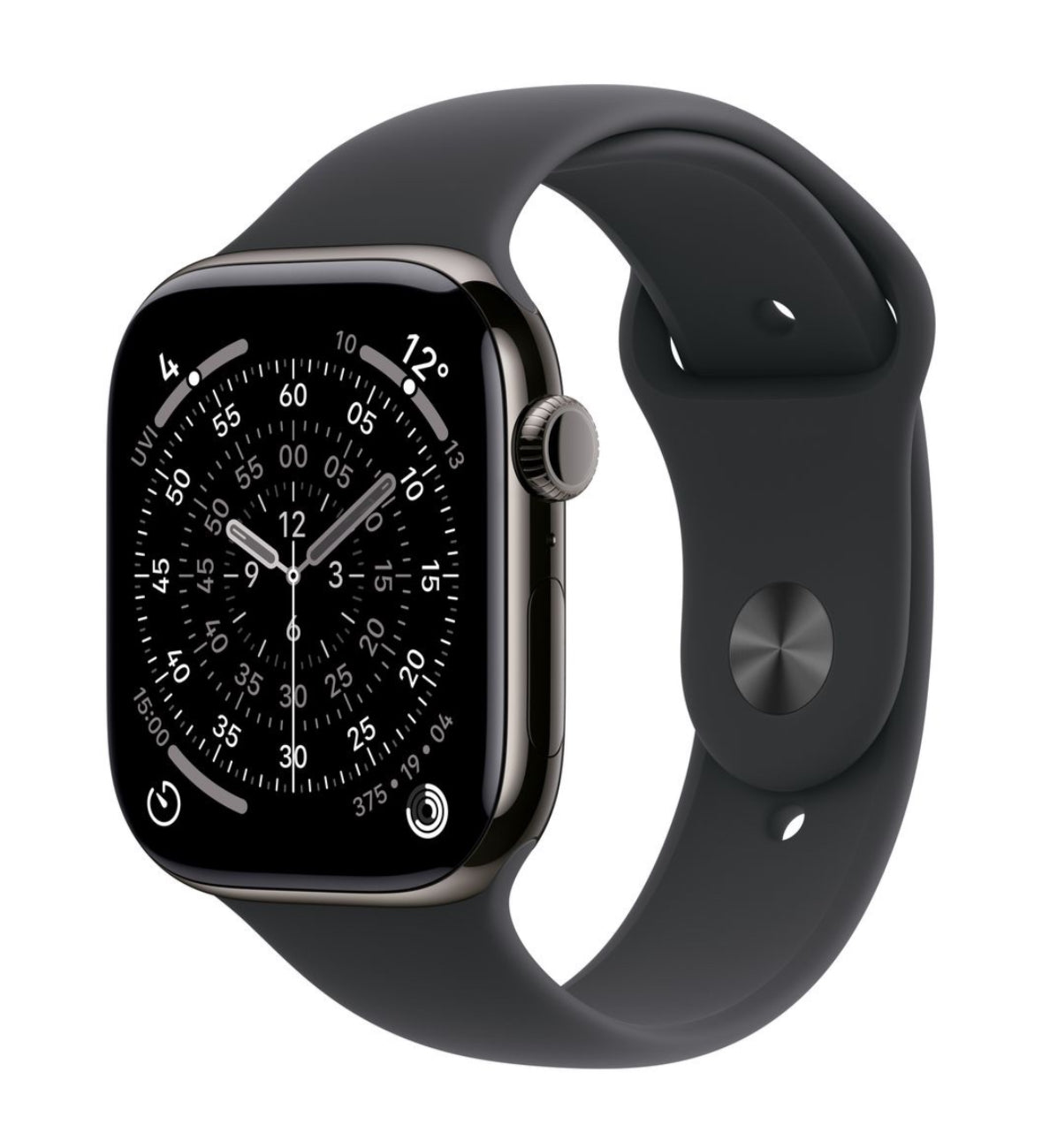 Apple Watch Series 11 GPS+Cell 46mm Slate Titanium with Black Sport Band - image 1