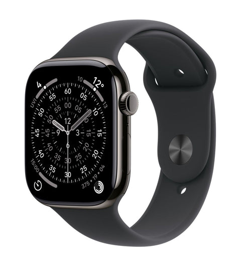 Apple Watch Series 11 GPS+Cell 46mm Slate Titanium with Black Sport Band - image 1
