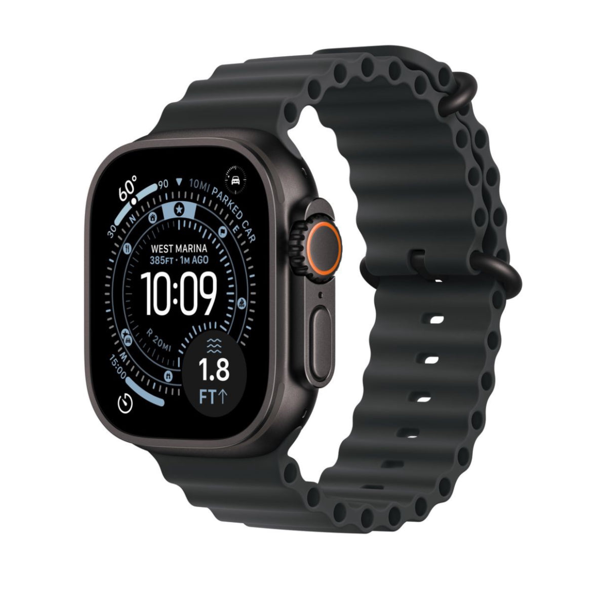 Apple Watch Ultra 3 GPS+Cell 49mm Black Titanium Case with Black Ocean Band - image 1