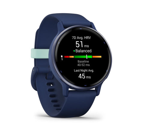 Garmin Vivoactive 5 - Metallic Navy Aluminum Bezel with Navy Case and Band - image 1