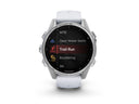 Garmin Fenix 8 - 43mm, Amoled, Silver With Whitestone Silicone Band - image 1