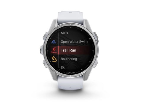Garmin Fenix 8 - 43mm, Amoled, Silver With Whitestone Silicone Band - image 1