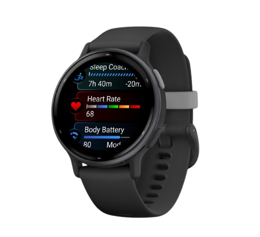 Garmin Vivoactive 5 - Slate Aluminium Bezel with Black Case and Silicone Band - image 1