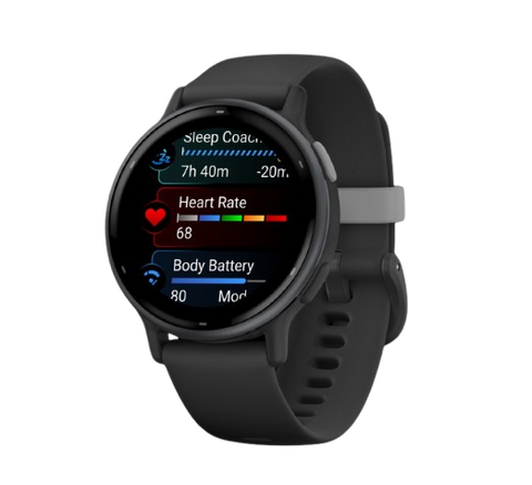 Garmin Vivoactive 5 - Slate Aluminium Bezel with Black Case and Silicone Band - image 1