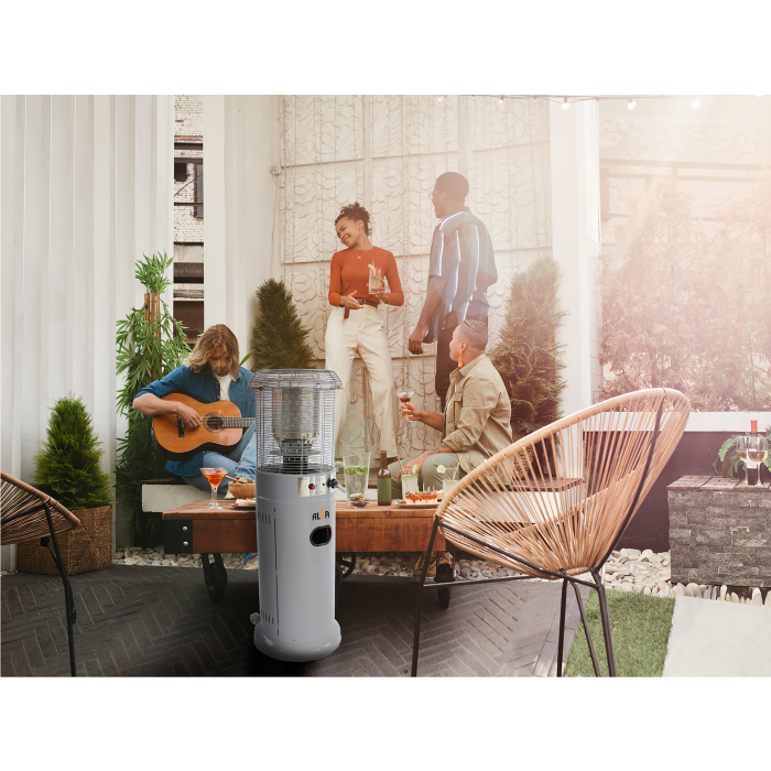 Alva Short Stand Patio Heater Cement Grey GHP31 - image 2