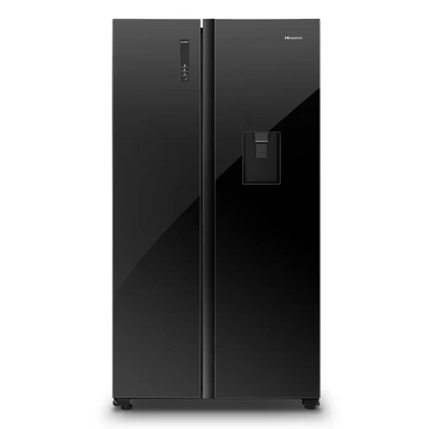 Hisense 514l Side By Side Fridge, Black Glass H670SMIB-WD - image 1