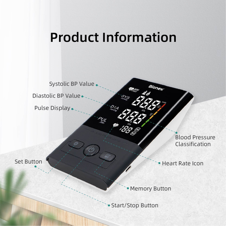 Bionex Digital Blood Pressure Monitor with Arrhythmia Detection