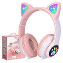 Kids Wireless Cat Ear LED Headphones