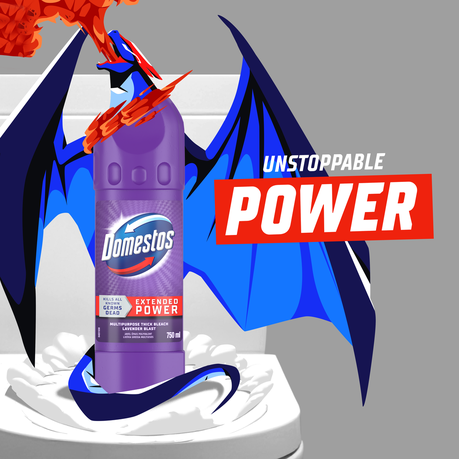 Domestos Lavender Multipurpose Stain Removal Thick Bleach Cleaner 750ml