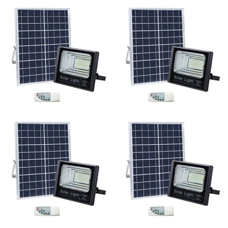 100W LED Solar Flood Light - Pack of 4