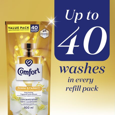 Comfort Jasmine&Cashmere Concentrated Laundry Fabric Softener Refill 800ml