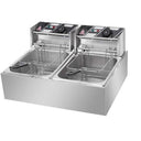 Delica 6L + 6L Double Pan Deep Fryer Silver