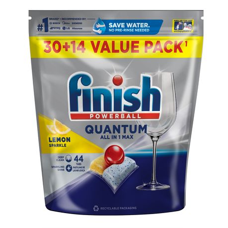 Finish 30+14 - Auto Dishwashing Quantum Thermo-Forming Tablets - Lemon