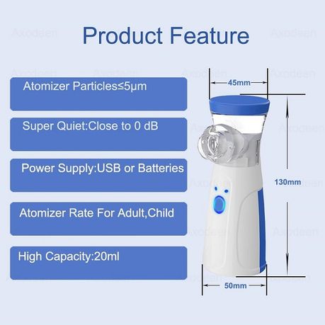 Hand Held Silent Nebulizer Innovative Mesh Technology