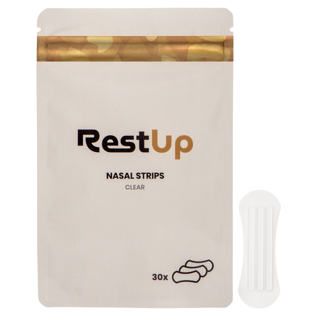 Clear Nasal Strips - Athletic Breathing, Sleep, Sinus Relief | RestUp 30pk