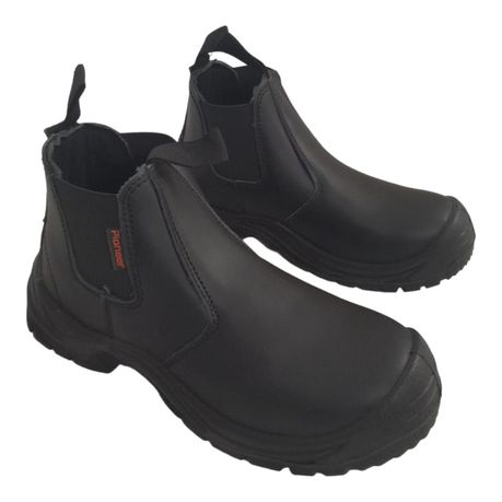 Chelsea Safety Boots with Steel Toe Cap - Black