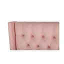 Diamond Pleated Wing-Back Velvet Headboard - (145cm)