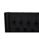 Diamond Pleated Wing-Back Velvet Headboard - (145cm)