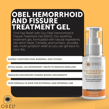 obel Hemorrhoid & Fissure Treatment Gel 50ml | Natural Witch Hazel