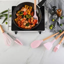 Non-Stick Silicone Kitchen Utensil Set with Wooden Handles (12 Piece)