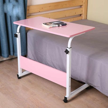 Adjustable Height Mobile Computer Desk Table & Beside Table Stand