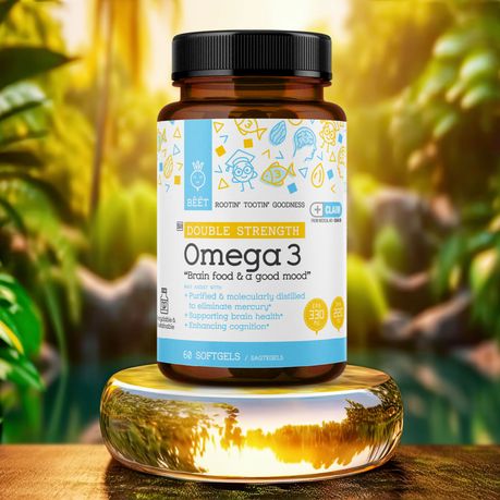 Omega 3 Double Strength with EPA 330mg & DHA 220mg Supplement 60 Softgels