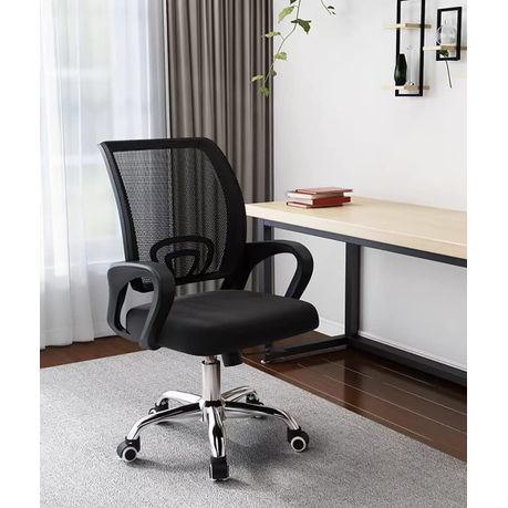 Office Chairs - Mesh Fabric Midback - Black Colour