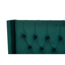 Diamond Pleated Wing-Back Velvet Headboard - (145cm)