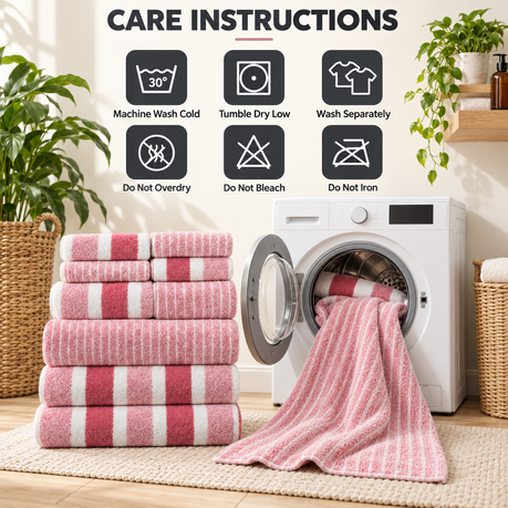 Bath Towel Set-8 Piece Super Soft&Absorbent Cotton Paradise for Bathroom