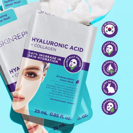 Skin Republic Hyaluronic Acid + Collagen Face Mask