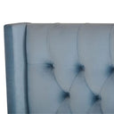 Diamond Pleated Wing-Back Velvet Headboard - (145cm)