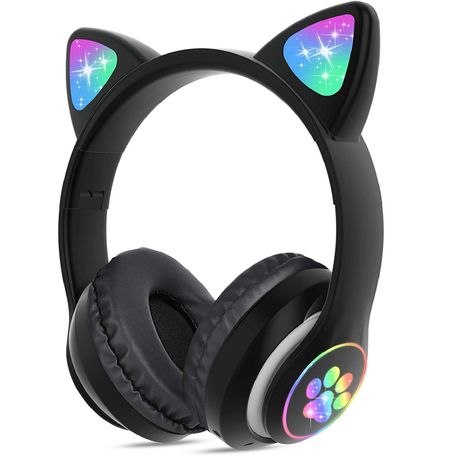 Kids Wireless Cat Ear LED Headphones