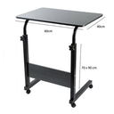 Adjustable Height Mobile Computer Desk Table & Beside Table Stand
