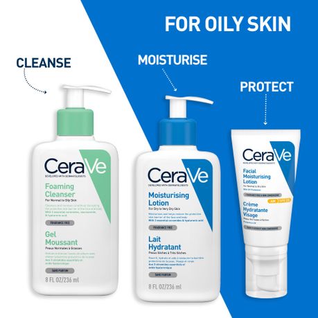 CeraVe Foaming Cleanser for Normal to Oily Skin Face Wash pack of 236 ml - 236 ml