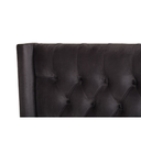 Diamond Pleated Wing-Back Velvet Headboard - (145cm)