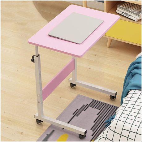 Adjustable Height Mobile Computer Desk Table & Beside Table Stand