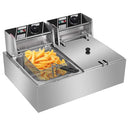 Delica 6L + 6L Double Pan Deep Fryer Silver