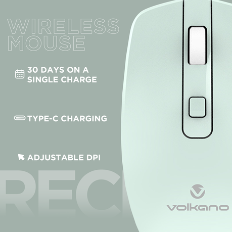 Volkano Granite Series USB-C Rechargeable Wireless Mouse