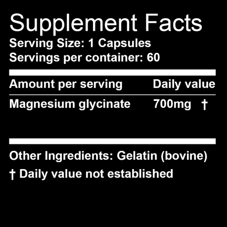 Magnesium Glycinate - High Absorption, Muscle & Sleep Support