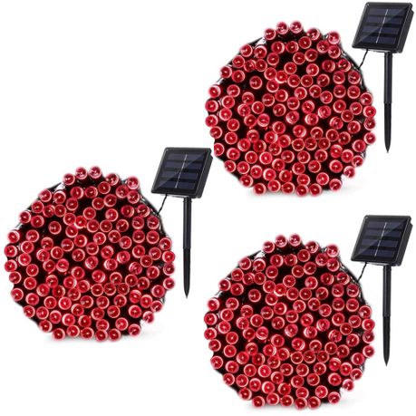 String Lights Fairy Lights Outdoor Solar -100 LED Bulbs Christmas Lights x3