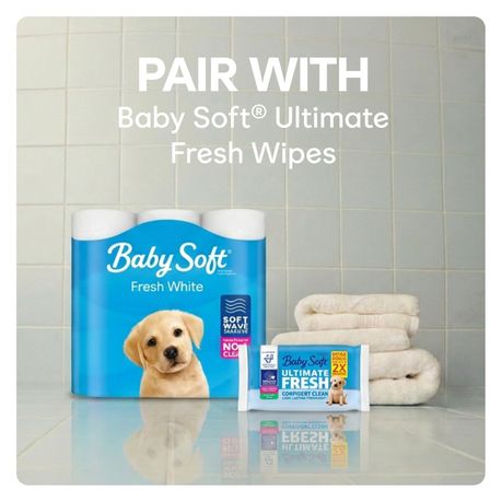 Baby Soft Fresh White 2 Ply Toilet Paper - Pack of 18