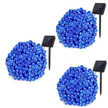 String Lights Fairy Lights Outdoor Solar -100 LED Bulbs Christmas Lights x3