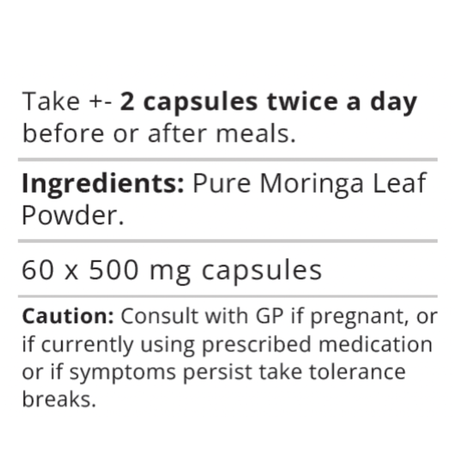 Moringa Capsules (100% Pure & Highest Quality)