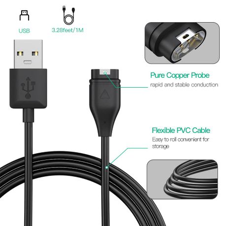 USB Charging Cable Compatible with Garmin Watch Fenix, Forerunner, Venu