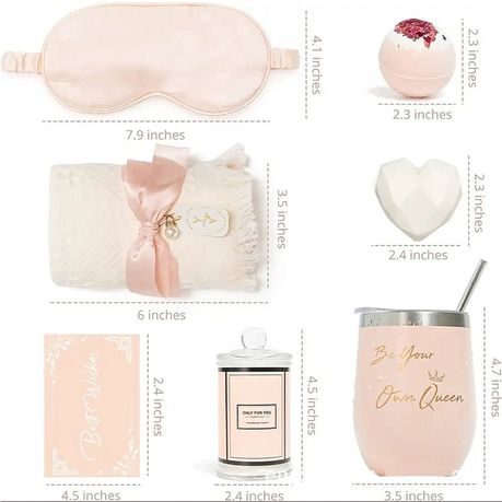 9 Pieces-Relaxation Spa Aromatherapy Gift Set Self Care Package for Women