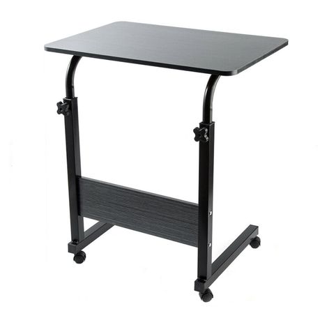 Adjustable Height Mobile Computer Desk Table & Beside Table Stand