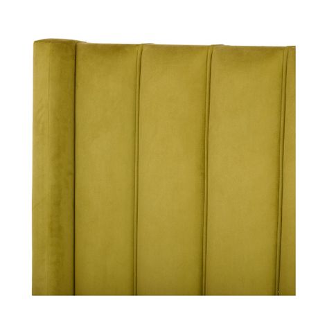 ZOEY - Velvet Paneled - Wingback Headboard - No Piping
