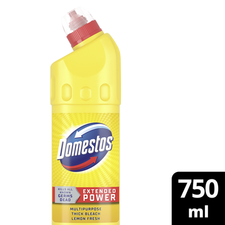Domestos Lemon Multipurpose Stain Removal Thick Bleach Cleaner 750ml